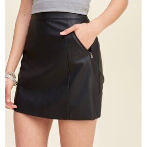 Hollister Leather Mini Skirt